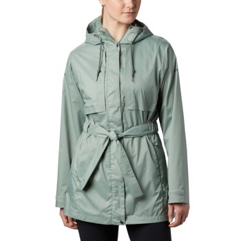 Columbia Pardon My Trench Rain, Chamarras Verdes Claro Para Mujer | 216039-QZY